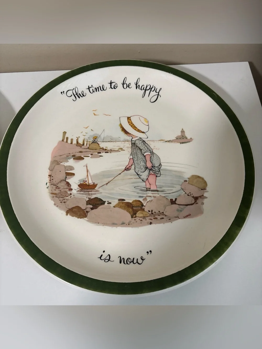 Vintage HOLLY HOBBIE Collector's Edition Plates 70's the time to be happy is now